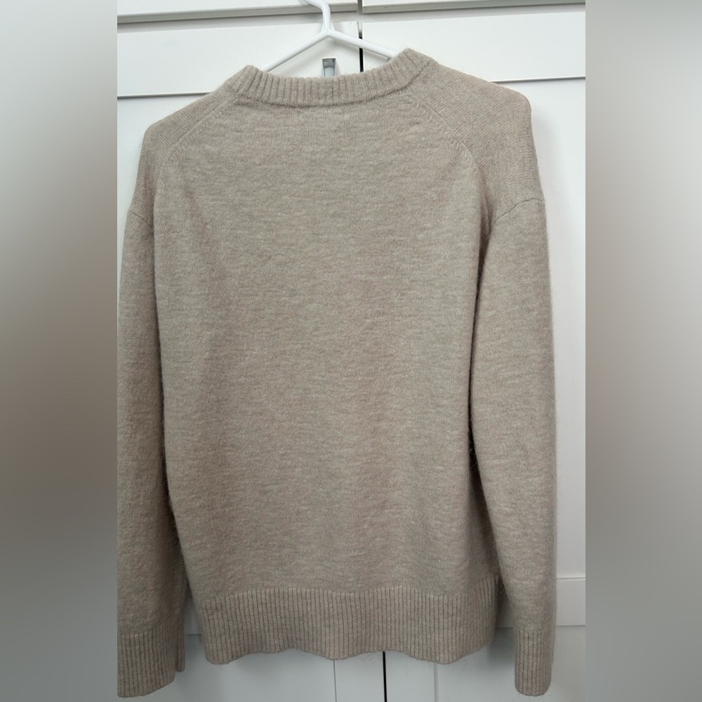Zara Men's Light Beige Crewneck Sweater